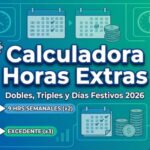 Horas Extras y Días Festivos 2026: Guía Definitiva y Nueva Herramienta de Cálculo.